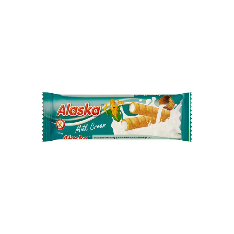 Alaska - Sticksuri din făină de porumb cu cremă lapte 18 gr