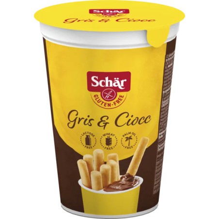 Schar - Milly Gris & Cioc Grisine fără gluten cu cremă de cacao 52 gr